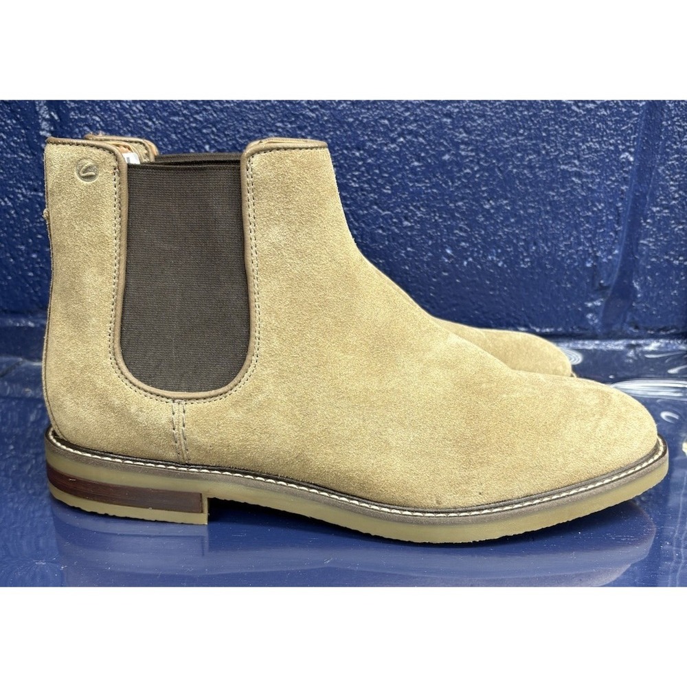 Clarks Jaxen Chelsea Taupe Suede Size 11 Men's Boots